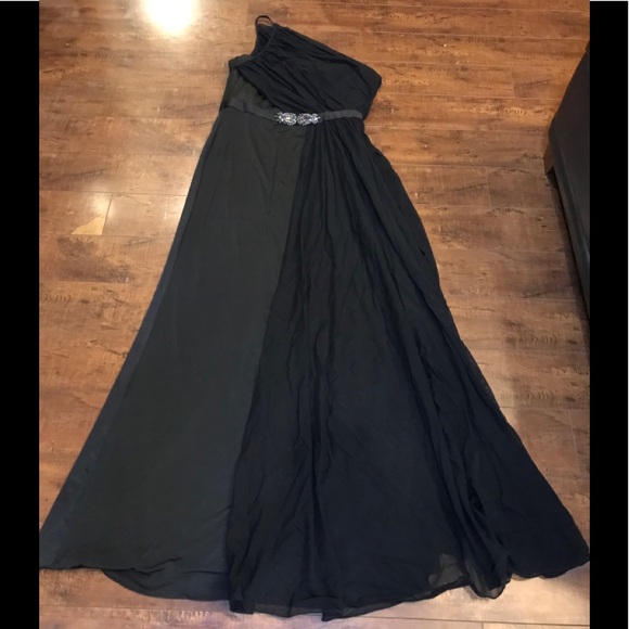 NEW Monique Lhuillier Gorgeous Black Maxi Gown size 14 - Picture 11 of 14
